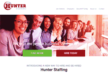 Tablet Screenshot of hunterstaffing.com